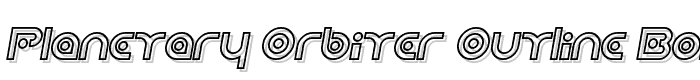 Planetary Orbiter Outline Bold Italic font
